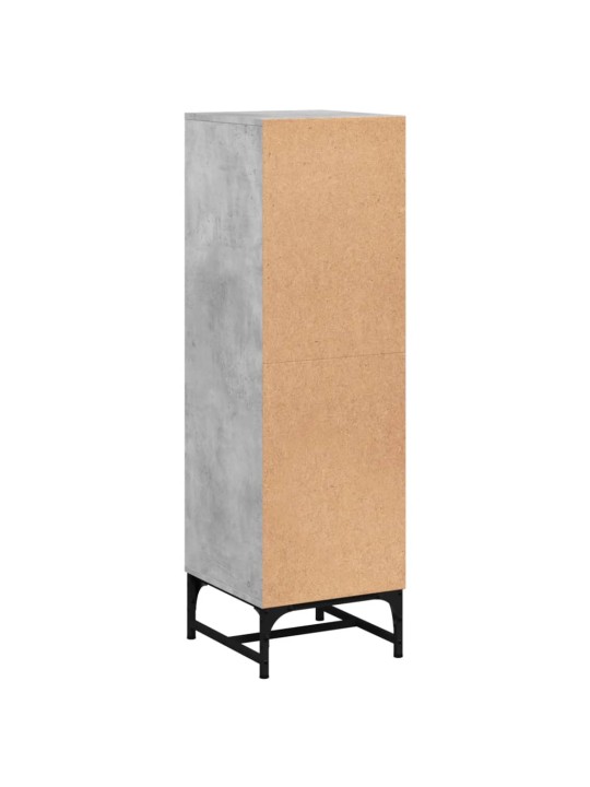 Highboard se skleněnými dvířky betonově šedý 35 x 37 x 120 cm
