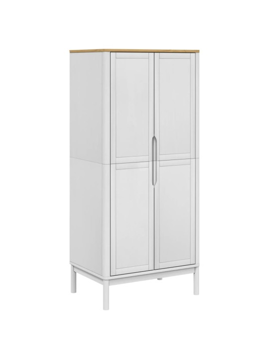 Šatní skříň floro bílá 77 x 53 x 171 cm masivní borovice