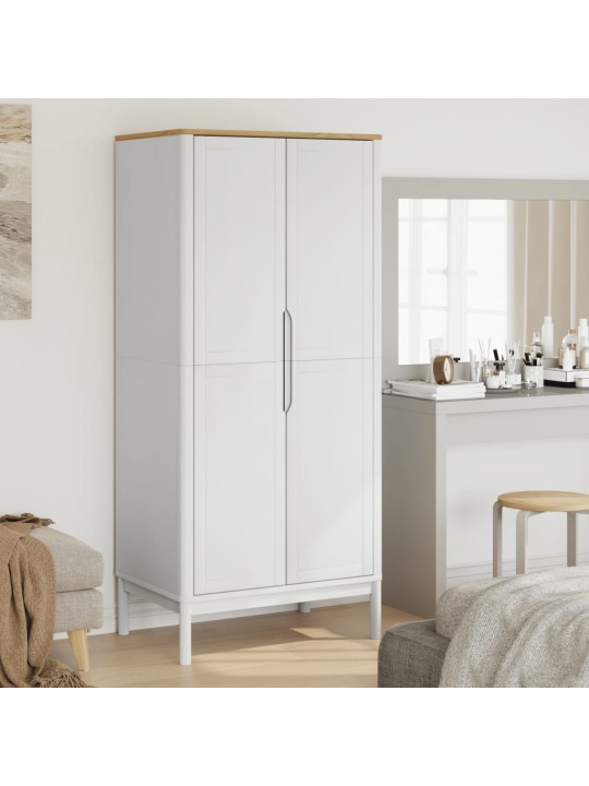 Šatní skříň floro bílá 77 x 53 x 171 cm masivní borovice