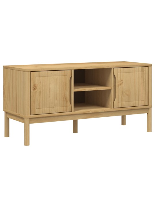 TV stolek FLORO voskově hnědý 114x43x55 cm masivní borové dřevo