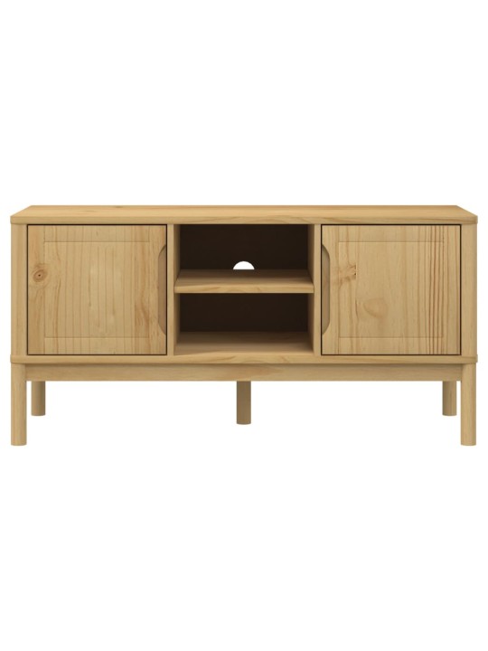 TV stolek FLORO voskově hnědý 114x43x55 cm masivní borové dřevo