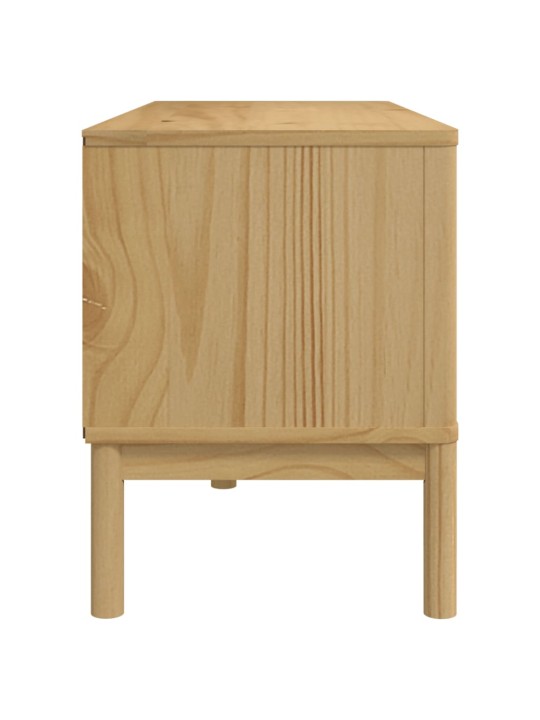 TV stolek FLORO voskově hnědý 114x43x55 cm masivní borové dřevo