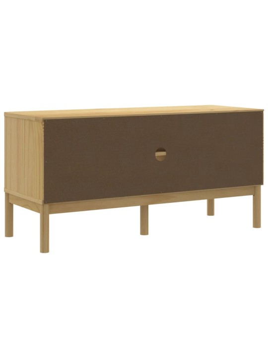 TV stolek FLORO voskově hnědý 114x43x55 cm masivní borové dřevo