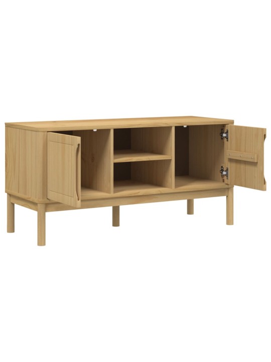 TV stolek FLORO voskově hnědý 114x43x55 cm masivní borové dřevo