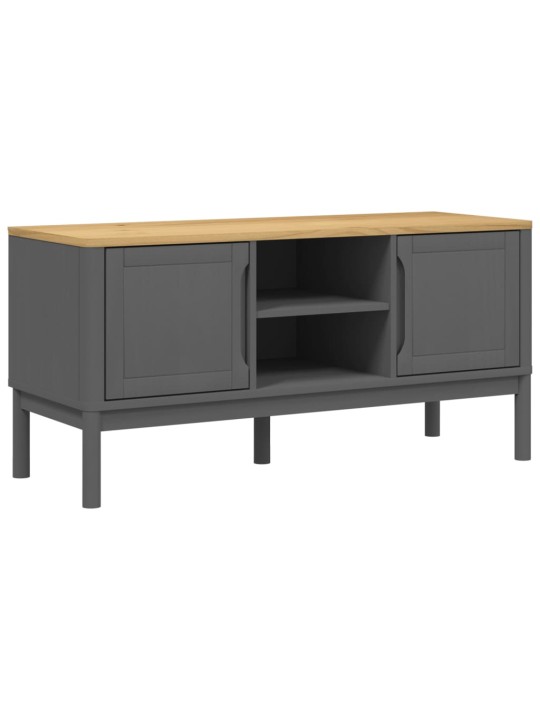 Tv stolek floro šedý 114 x 43 x 55 cm masivní borové dřevo