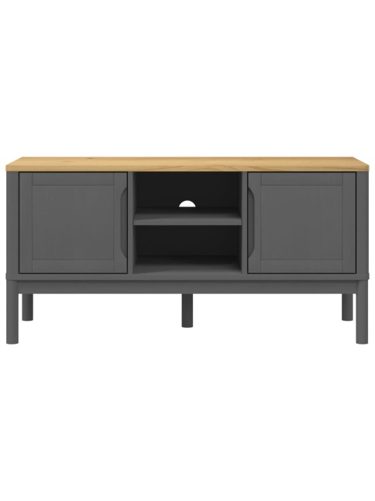 Tv stolek floro šedý 114 x 43 x 55 cm masivní borové dřevo