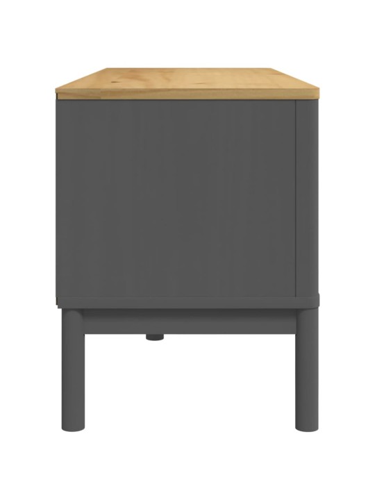 Tv stolek floro šedý 114 x 43 x 55 cm masivní borové dřevo