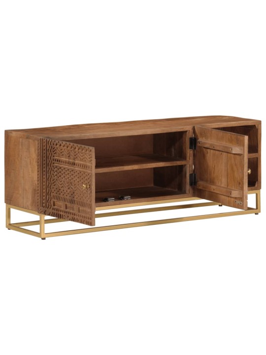 Tv skříňka 110 x 30 x 40 cm masivní mangovníkové dřevo a železo