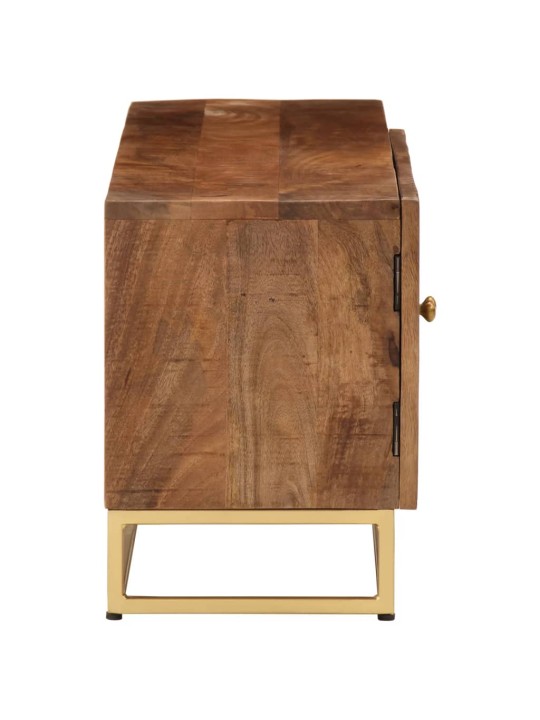 Tv skříňka 110 x 30 x 40 cm masivní mangovníkové dřevo a železo