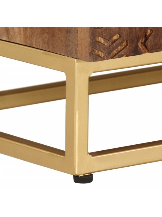 Tv skříňka 110 x 30 x 40 cm masivní mangovníkové dřevo a železo