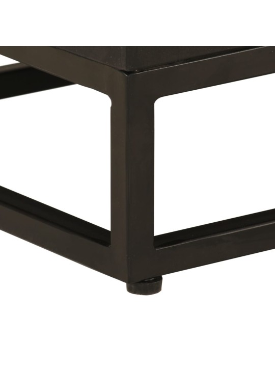 Tv skříňka černá 110 x 30 x 40 cm masivní mangovník a železo