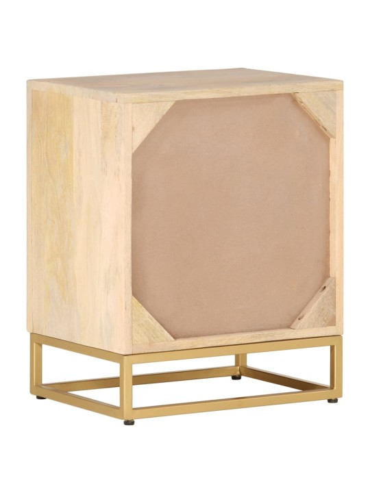 Noční stolek 40x30x50 cm masivní mangovníkové dřevo a železo