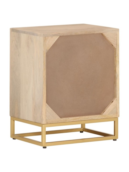 Noční stolek 40x30x50 cm masivní mangovníkové dřevo a železo