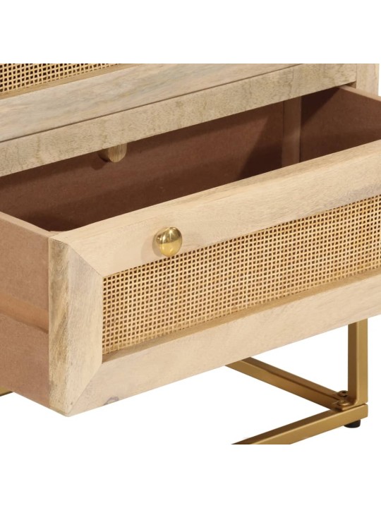 Komoda se zásuvkami 55 x 30 x 76 cm masivní mangovník a železo