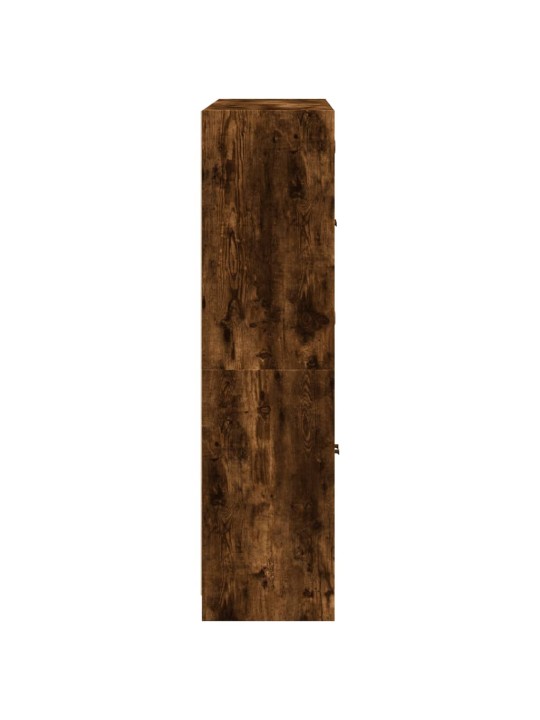 Knihovna s dvířky kouřový dub 136x37x142 cm kompozitní dřevo