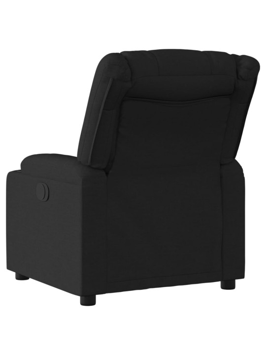 Elektrické polohovací křeslo černé textil