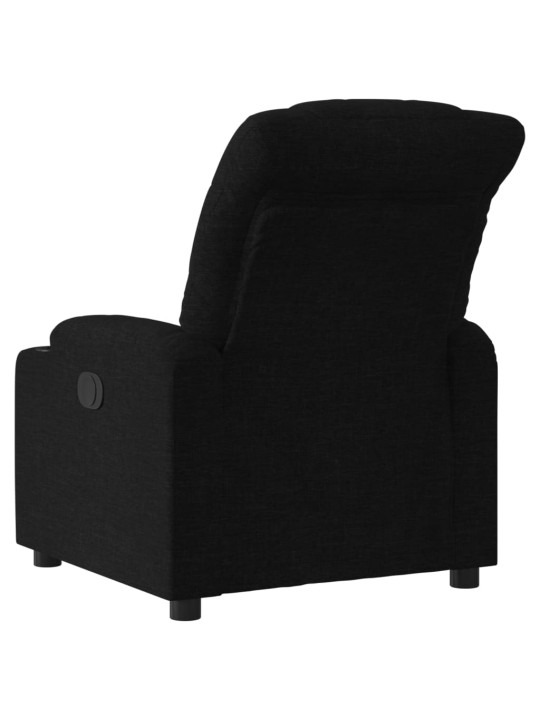 Elektrické polohovací křeslo černé textil