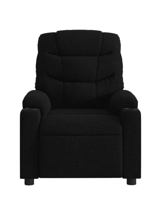 Elektrické polohovací křeslo černé textil