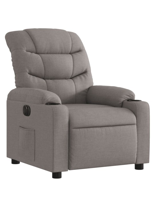 Elektrické polohovací křeslo taupe textil
