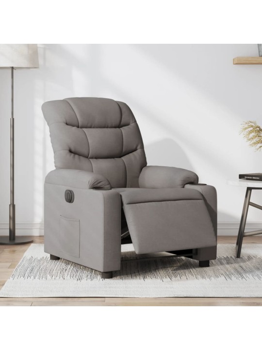 Elektrické polohovací křeslo taupe textil