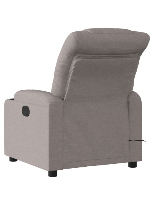 Elektrické masážní polohovací křeslo taupe textil