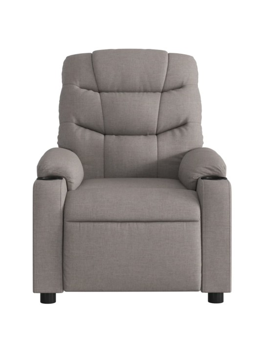 Elektrické masážní polohovací křeslo taupe textil