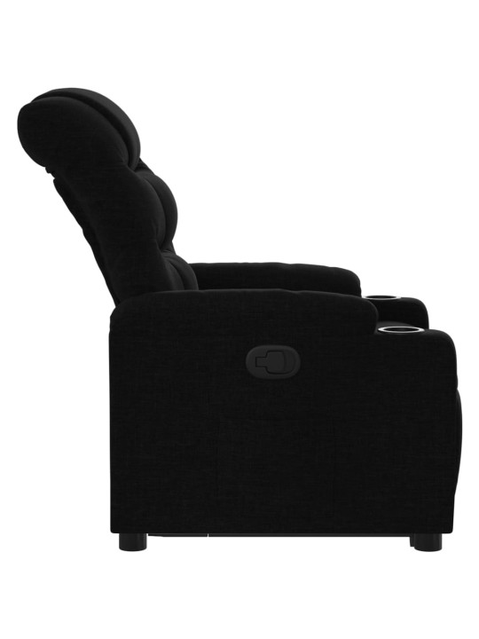 Zvedací polohovací křeslo černé textil