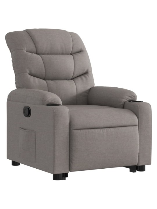 Zvedací polohovací křeslo taupe textil