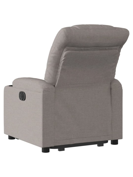 Zvedací polohovací křeslo taupe textil