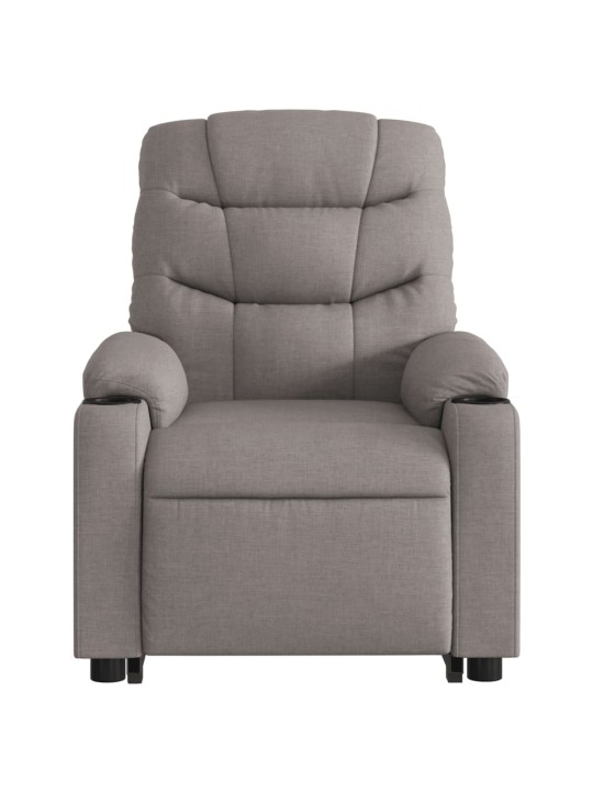 Elektrické zvedací polohovací křeslo taupe textil