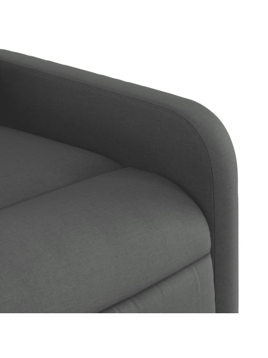 Elektrické polohovací křeslo tmavě šedé textil