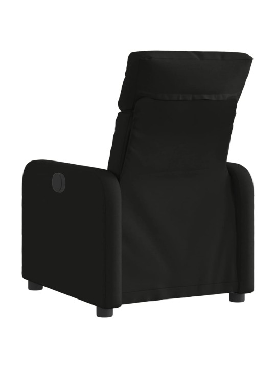 Elektrické polohovací křeslo černé textil