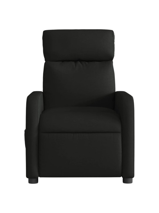 Elektrické polohovací křeslo černé textil