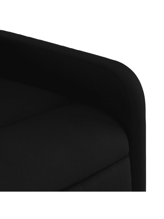 Elektrické polohovací křeslo černé textil