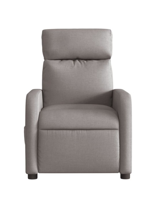 Elektrické masážní polohovací křeslo taupe textil