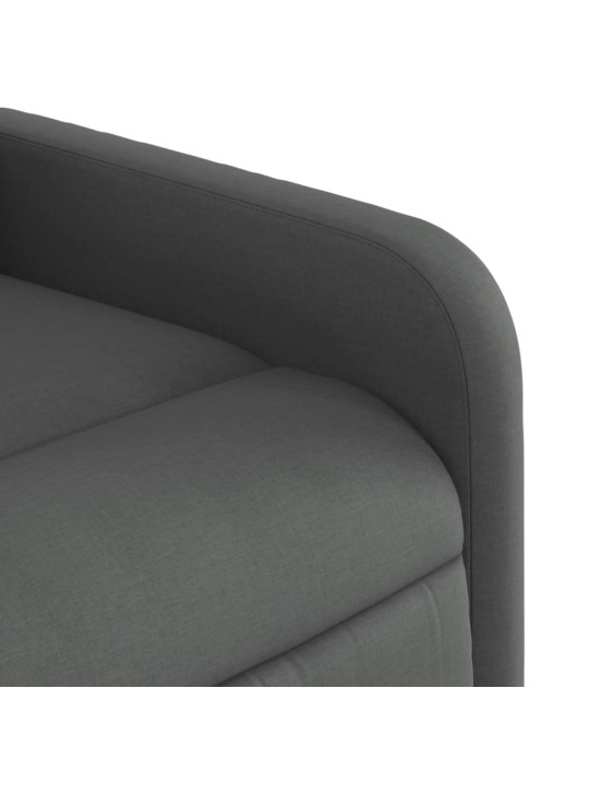 Zvedací polohovací křeslo tmavě šedé textil