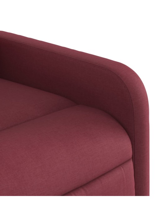 Zvedací polohovací křeslo vínové textil