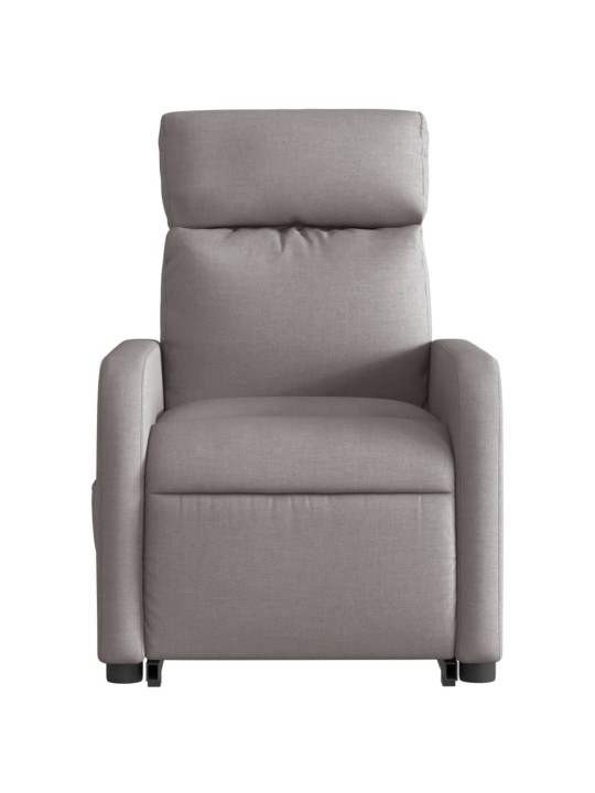 Zvedací polohovací křeslo taupe textil