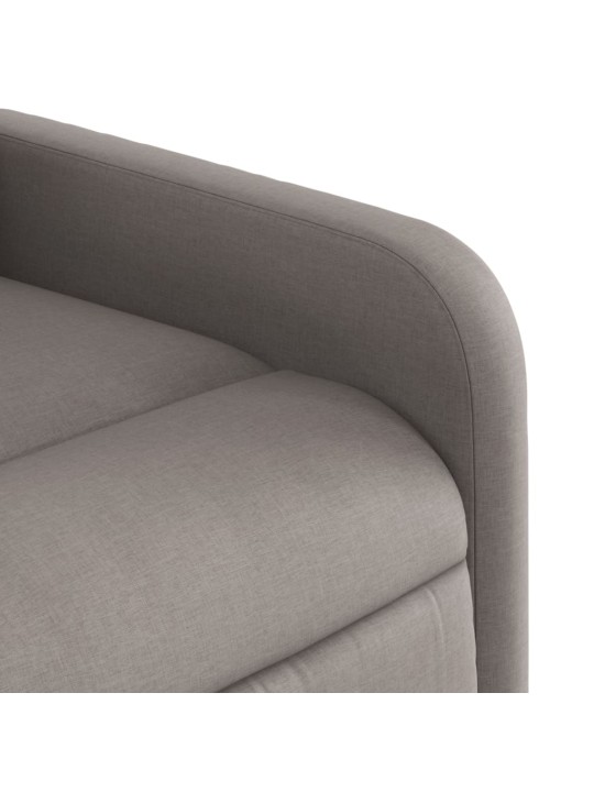 Zvedací masážní polohovací křeslo taupe textil
