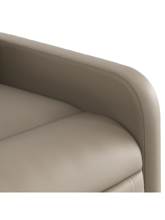 Elektrické polohovací křeslo cappuccino umělá kůže