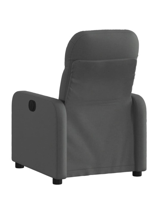 Elektrické polohovací křeslo tmavě šedé textil
