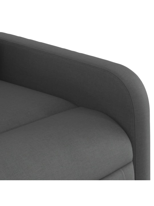 Elektrické polohovací křeslo tmavě šedé textil