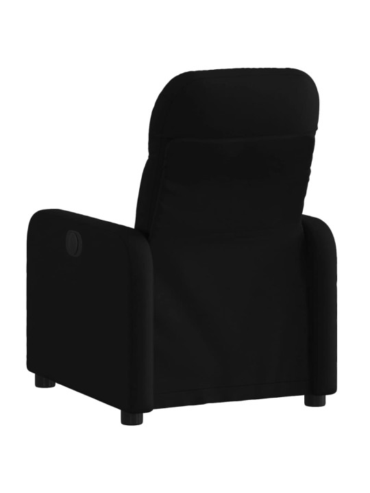 Elektrické polohovací křeslo černé textil