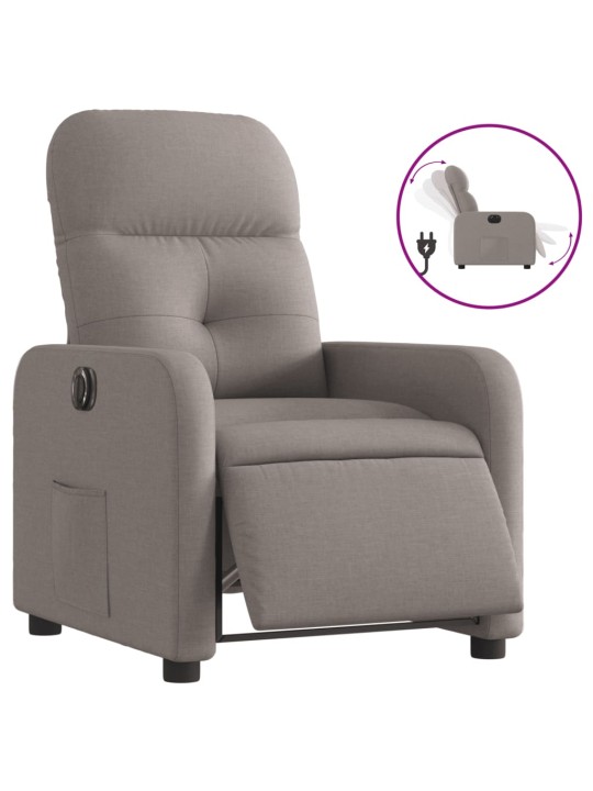 Elektrické polohovací křeslo taupe textil