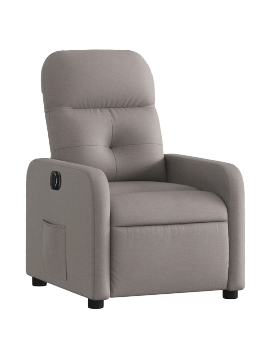 Elektrické polohovací křeslo taupe textil