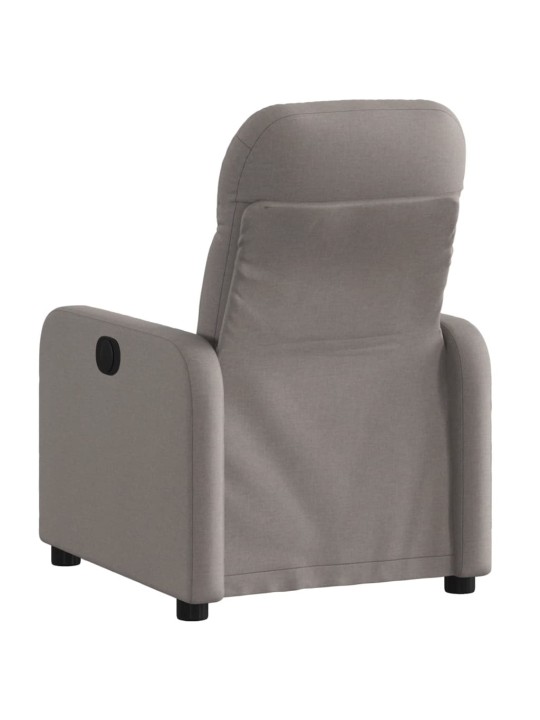 Elektrické polohovací křeslo taupe textil