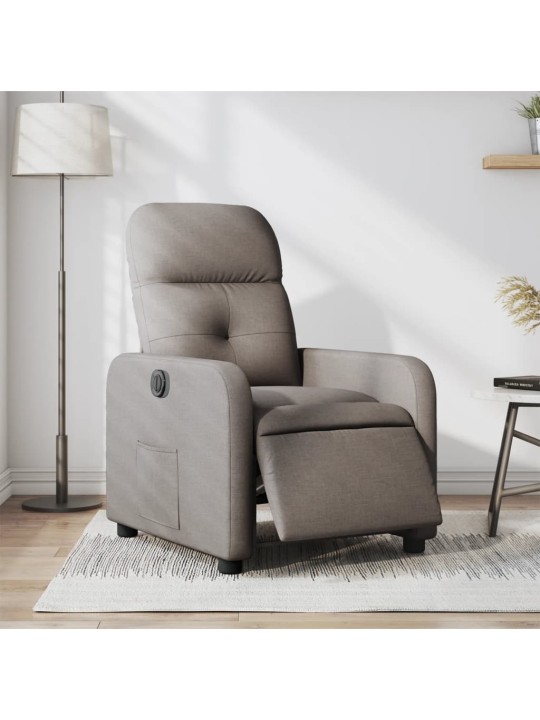 Elektrické polohovací křeslo taupe textil
