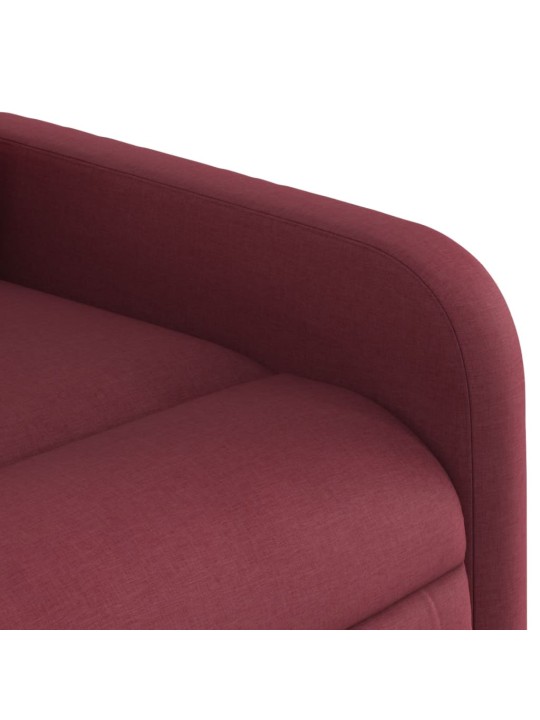 Elektrické masážní polohovací křeslo vínové textil