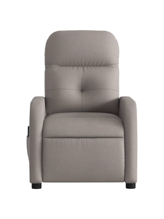 Elektrické masážní polohovací křeslo taupe textil