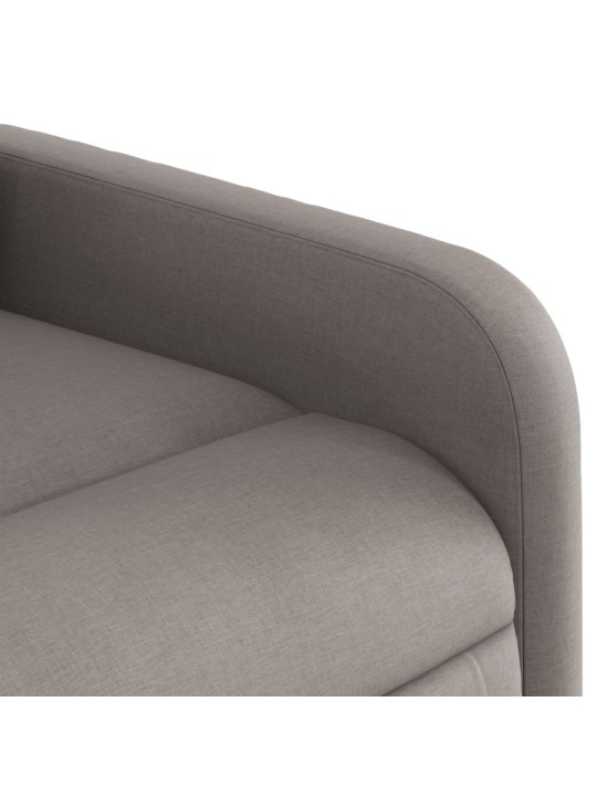 Elektrické masážní polohovací křeslo taupe textil